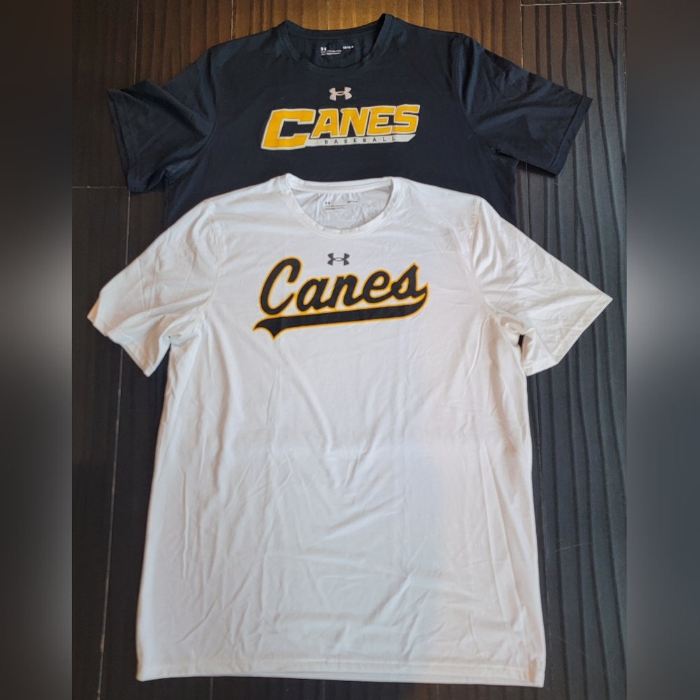 Under Armour Canes Baseball T-Shirt - Black and White